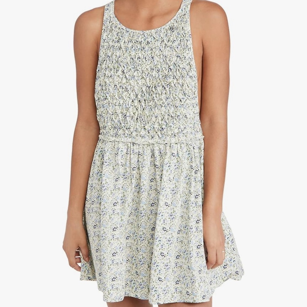 Free People FP Movement floral Petunia Mini dress, backless, S